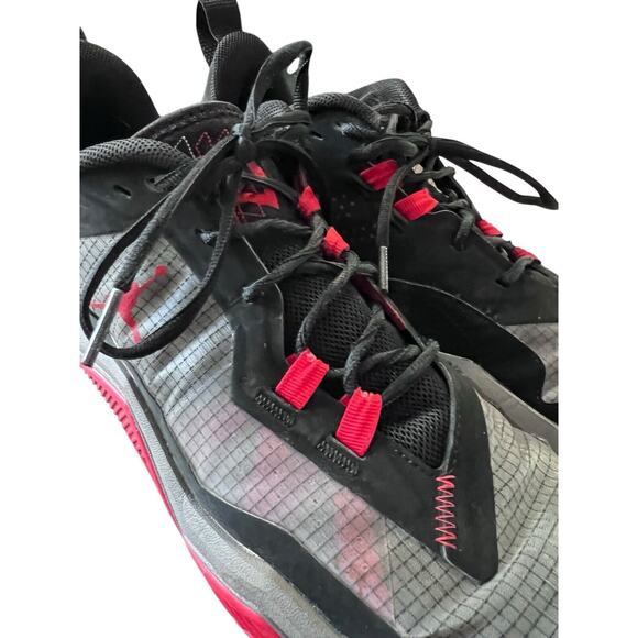 10.5 Nike Men\'s Jordan One Take 4 Black Red Low Basketball Shoes DO7193-061 main image 4
